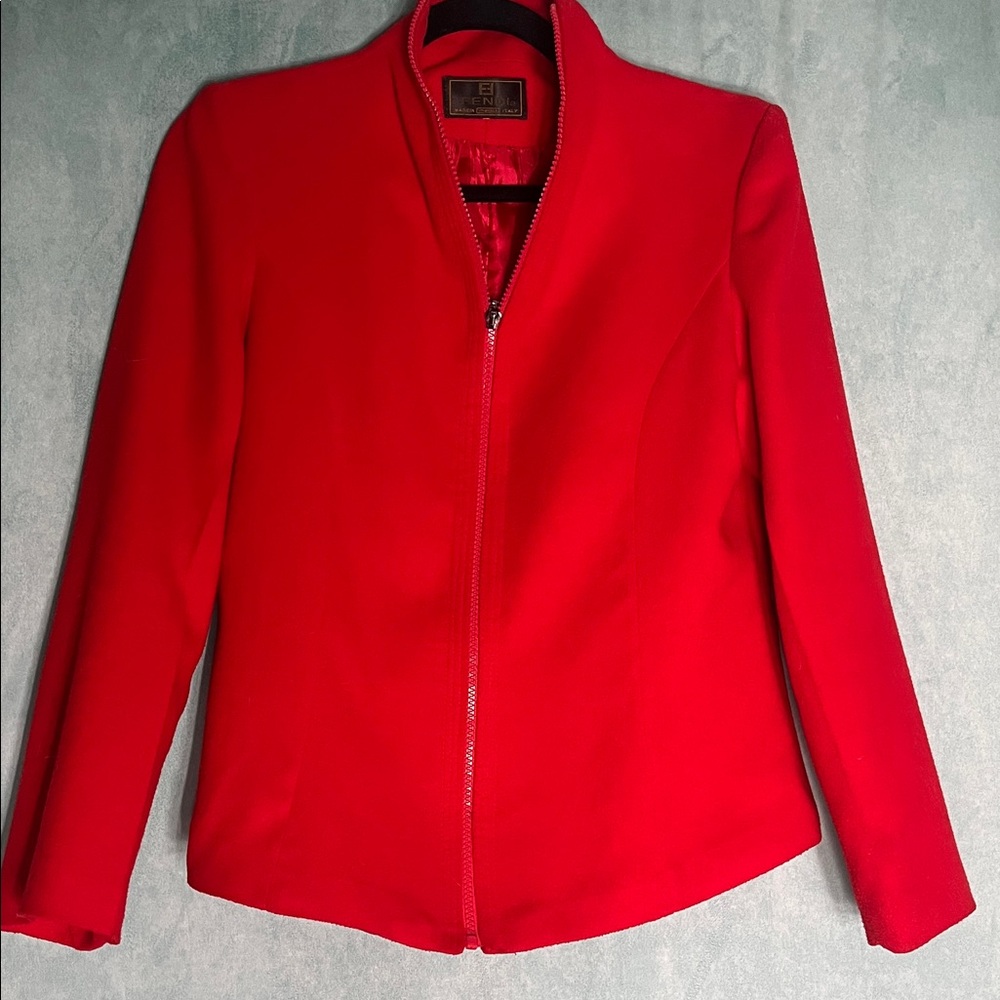 FENDI Women's Red Cashmere Jacket